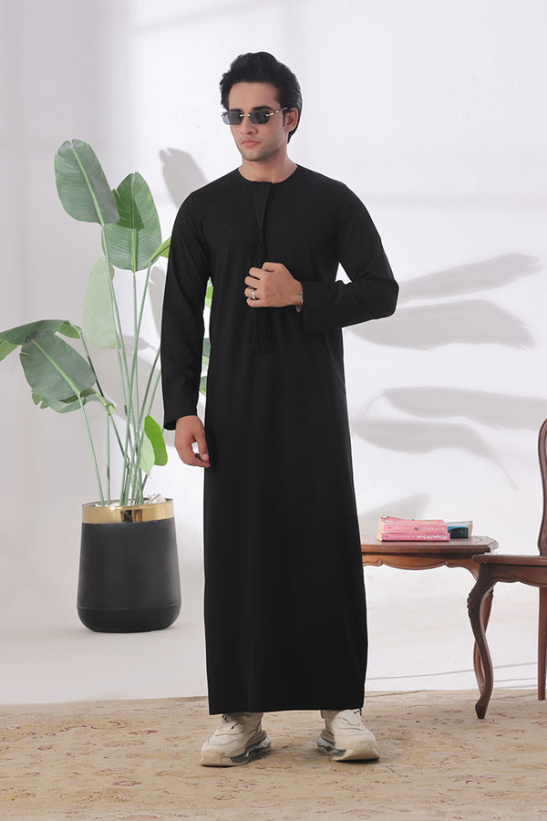 Royal Black Emirati Thobe